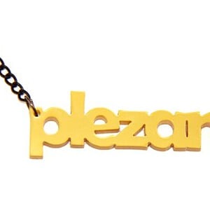 Plezant! naamketting goud