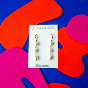 RVS Oorbellen met zoetwater parels