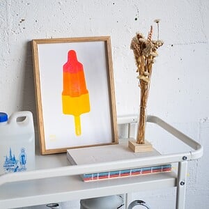 Raketje - A4 riso art print