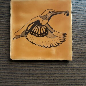 Tegeltje oranje - IJsvogel fineliner