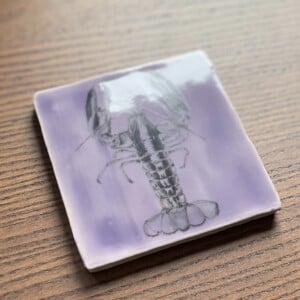 Tegeltje paars - Kreeft potlood