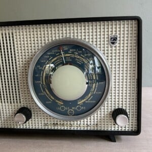 Vintage bluetooth radio  Philips 1956 zwart blauw