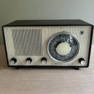 Vintage bluetooth radio  Philips 1956 zwart blauw