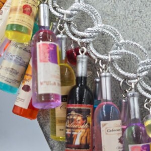 Wijnen! Handgemaakte wijnlovers ketting.