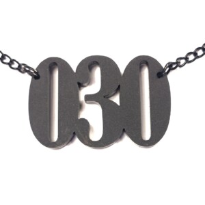 030! naamketting zwart