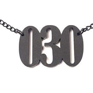 030! naamketting zwart
