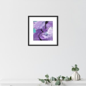 Abstract Schilderij ‘Purple Motion’ – Acryl op Hout (32x32cm)