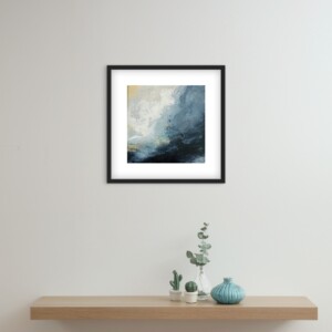 Abstract Schilderij ‘Storm Whisper’ – Acryl op Hout (32x32cm)