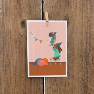 Ansichtkaart Feestje