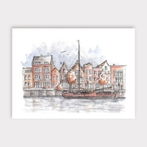 Aquarel Delfshaven Rotterdam