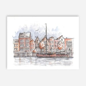 Aquarel Delfshaven Rotterdam