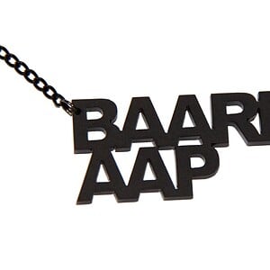 Baardaap! naamketting (zwart)