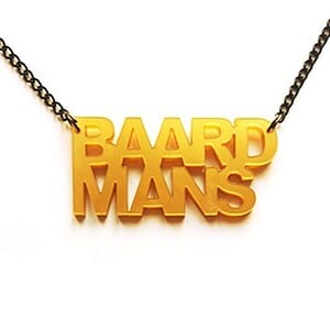 Baardmans naamketting! (goud)
