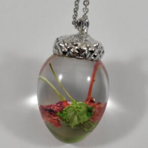 Bloemen eikel vorm ketting