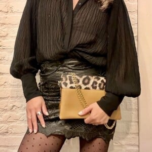 Clutch Cheetah Brown