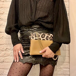 Clutch Cheetah Brown