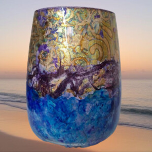 DIY voor thuis Experimentele vaas Blauw/Bordeau