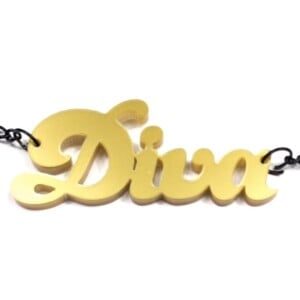 Diva! naamketting (goud)