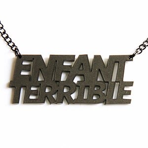 Enfant terrible! naamketting zwart