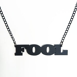 Fool! naamketting zwart