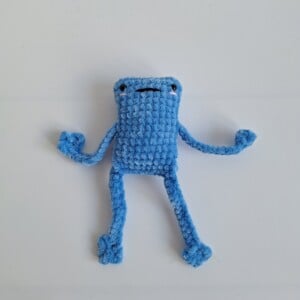 Gehaakte knuffel | Denimblauwe kikker