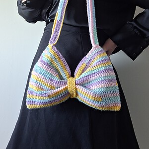 Gehaakte strik tas | Pastel