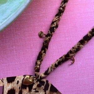 Gevlochten panterstof ketting