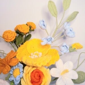 Handgemaakt Geel Bloemenboeket van Haakwerk – Perfect voor Cadeau of Decoratie