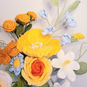 Handgemaakt Geel Bloemenboeket van Haakwerk – Perfect voor Cadeau of Decoratie