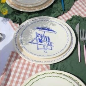 Handgemaakt keramiek bord | Vakantie Sfeer