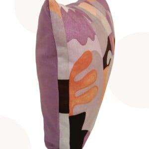 Handgemaakt kussen met fantasie print - Lila