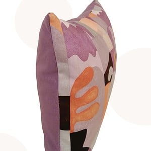 Handgemaakt kussen met fantasie print - Lila