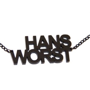 Hansworst! naamketting zwart