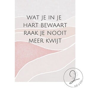 Just4You Forex bordje – Wat je in je hart bewaart