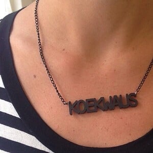 Koekwous! naamketting (zwart)