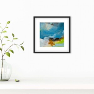 Landschapschilderij ‘Morning Energy’ – Acryl op Hout (20x20cm)