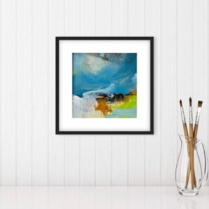 Landschapschilderij ‘Morning Energy’ – Acryl op Hout (20x20cm)