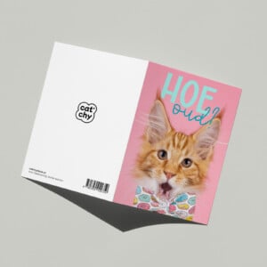 Leuke verjaardagskaart met kat