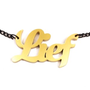 Lief! 2.0 naamketting (goud)
