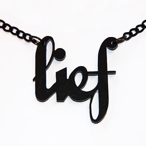 Lief! naamketting (zwart)