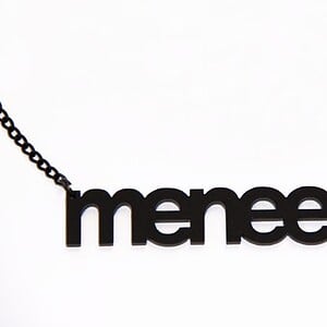 Meneer! naamketting zwart