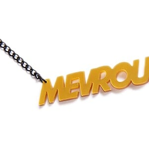 Mevrouw! naamketting goud