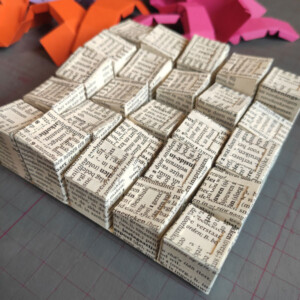 Kuntsobject - Mijn Dikke van Dale wordt steeds dunner - papier - zwart wit