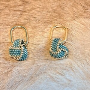 Miyuki Knoopoorbellen in Eucalyptus en Goud