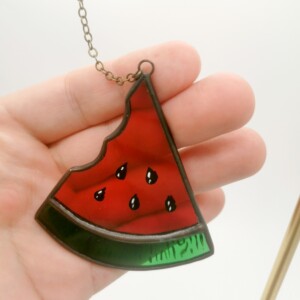 Ornament glas-in-loodraam watermeloen