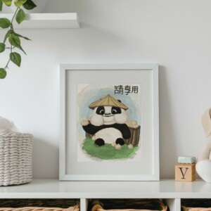 Panda dumplings - Panda eet dumplings print (A5)