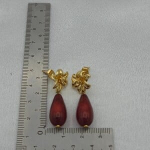 Polaris bloem oorbellen - rood