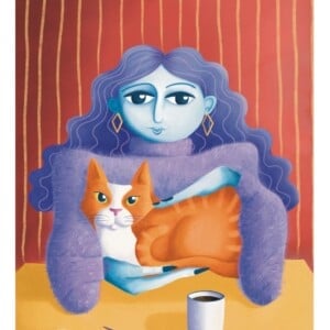 Print illustratie ‘Kattenvrouw’ - A3