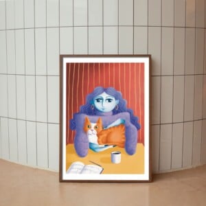 Print illustratie ‘Kattenvrouw’ - A3