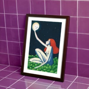 Print illustratie ‘Maanvrouw’ A3